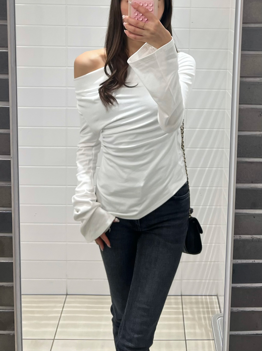 2WAYアンバランスベルスリーブTシャツ | 詳細画像4