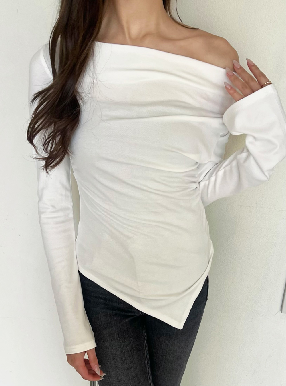 2WAYアンバランスベルスリーブTシャツ | 詳細画像6