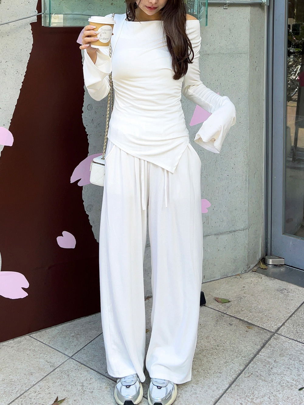 2WAYアンバランスベルスリーブTシャツ | 詳細画像9