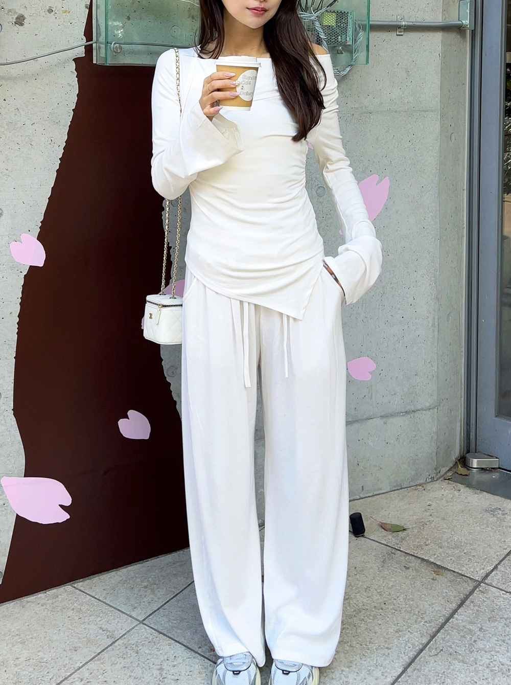 2WAYアンバランスベルスリーブTシャツ | 詳細画像10