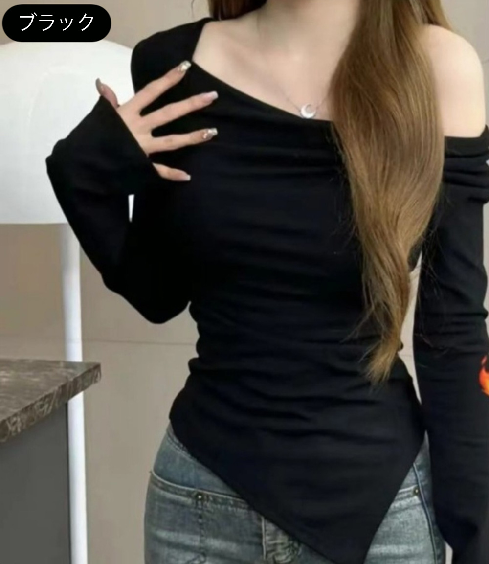 2WAYアンバランスベルスリーブTシャツ | 詳細画像16