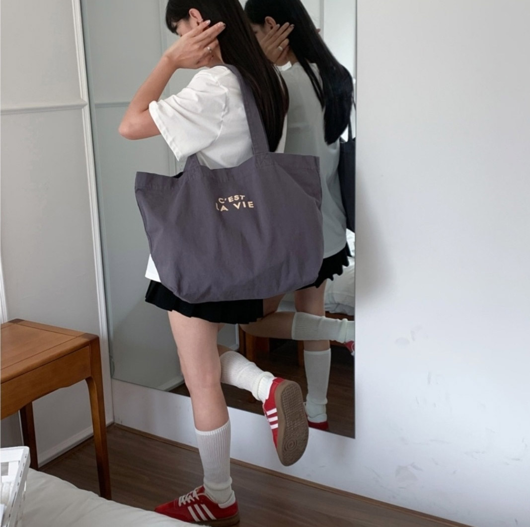 LA VIEロゴビッグトートバッグ | 詳細画像4