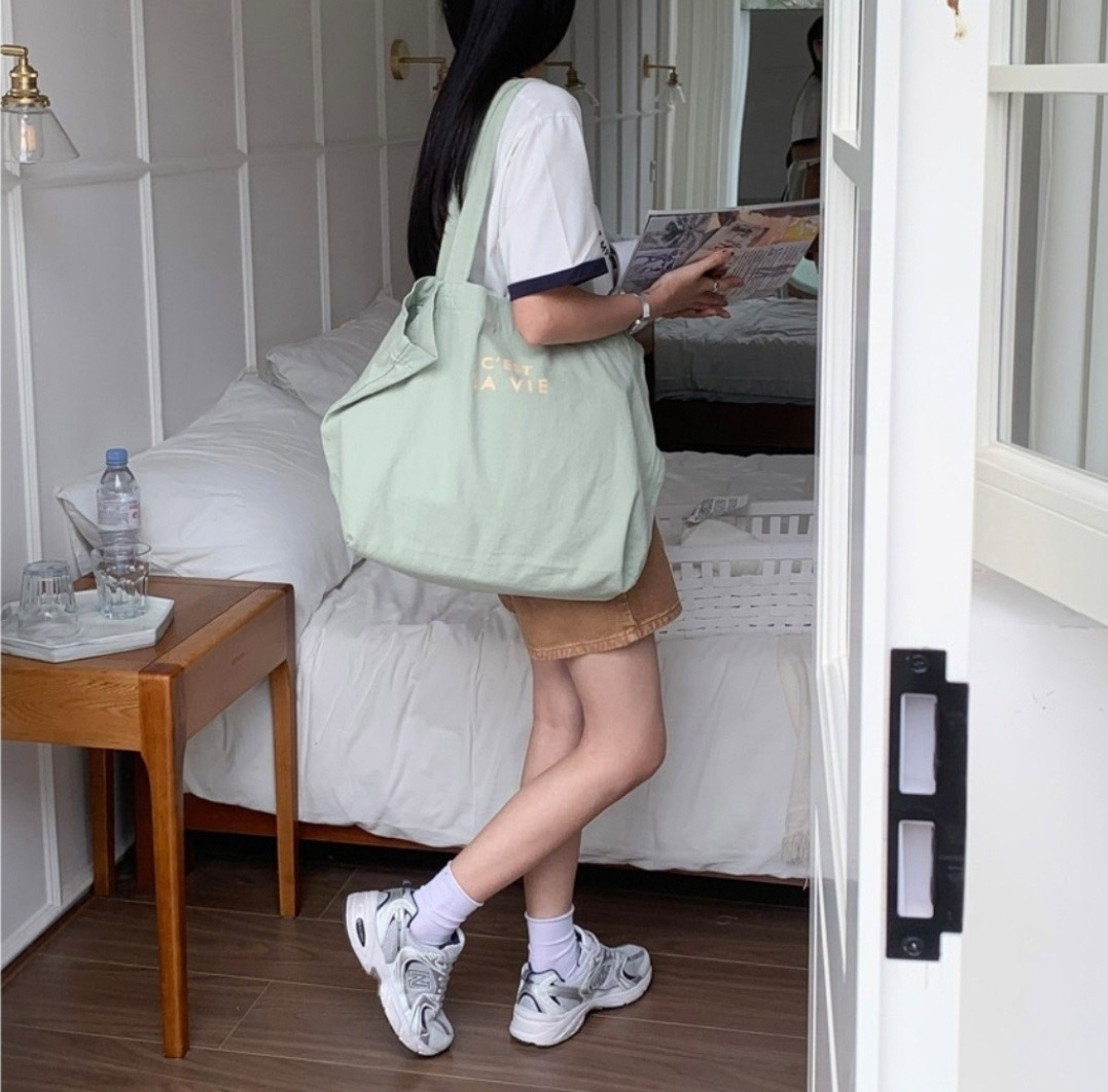 LA VIEロゴビッグトートバッグ | 詳細画像8