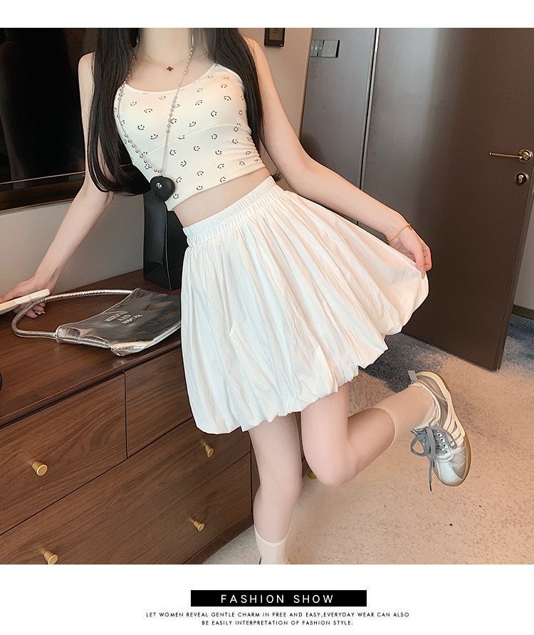パンツ裏地ウエストゴムバルーンミニスカート | 詳細画像8