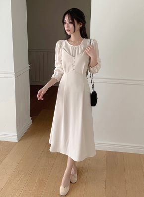【韓国ブランド】シフォンシャーリングロングワンピースN484 楽天市場】【期間限定：3,180円→2,599円！】 【即納