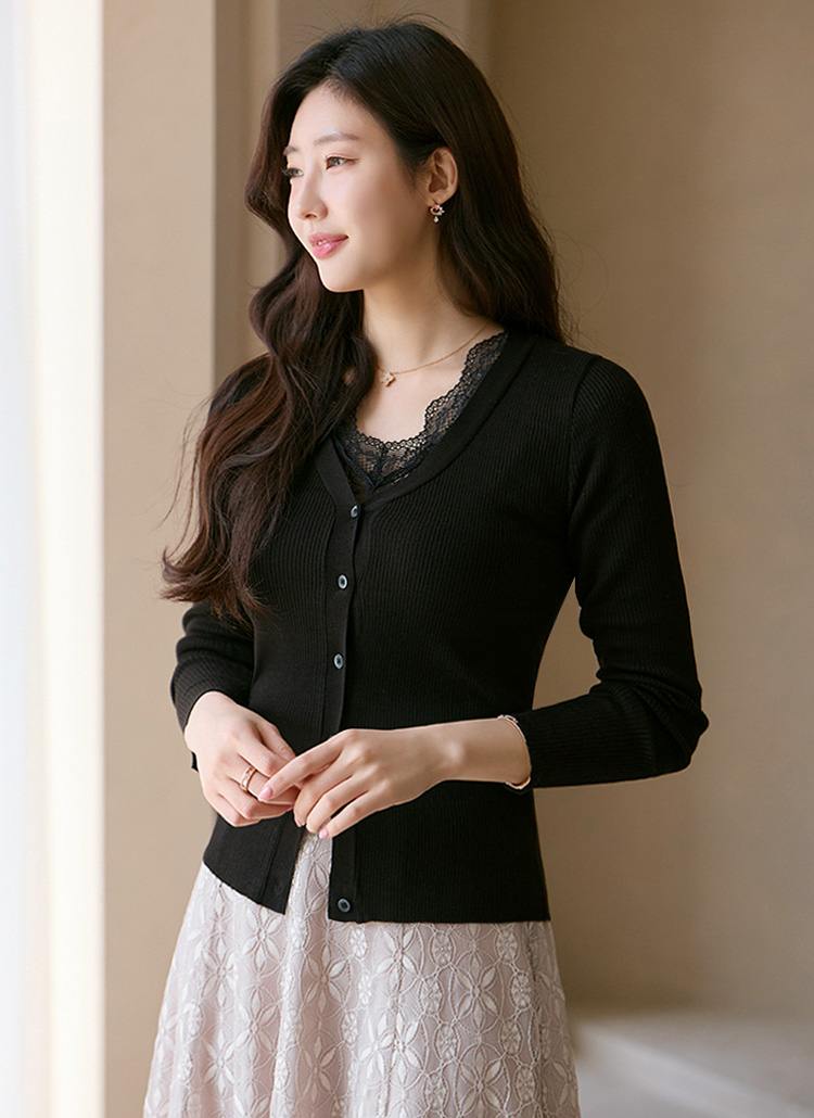 レースドッキングニットノースリーブ | レディースファッション通販