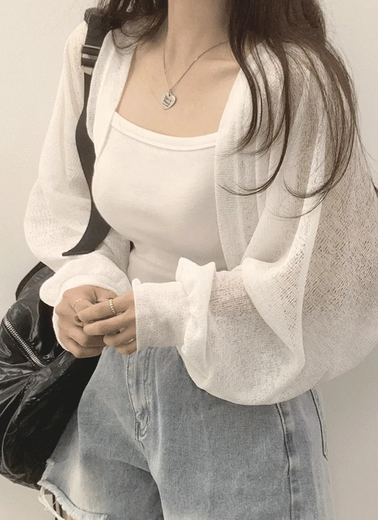 シースルーボレロカーディガン | withhuilin | 詳細画像1
