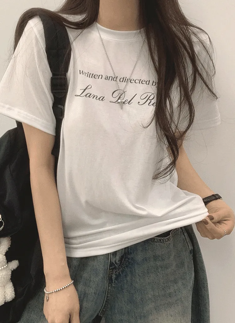 レタリング半袖Tシャツ | withhuilin | 詳細画像1