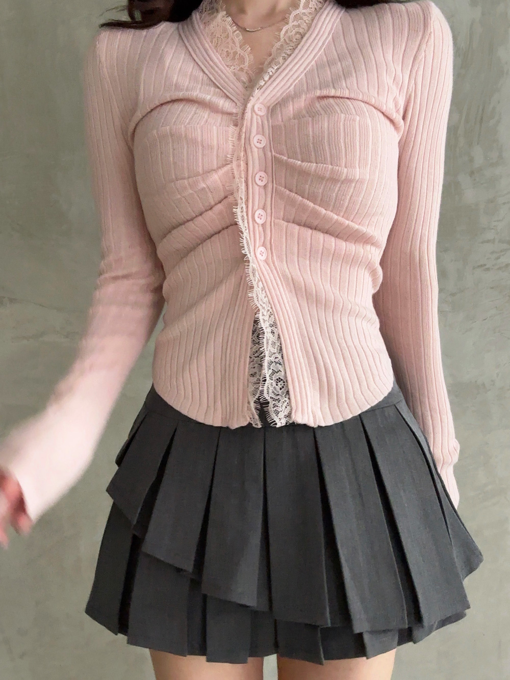 パンツ裏地ダブルプリーツミニスカート | 詳細画像3