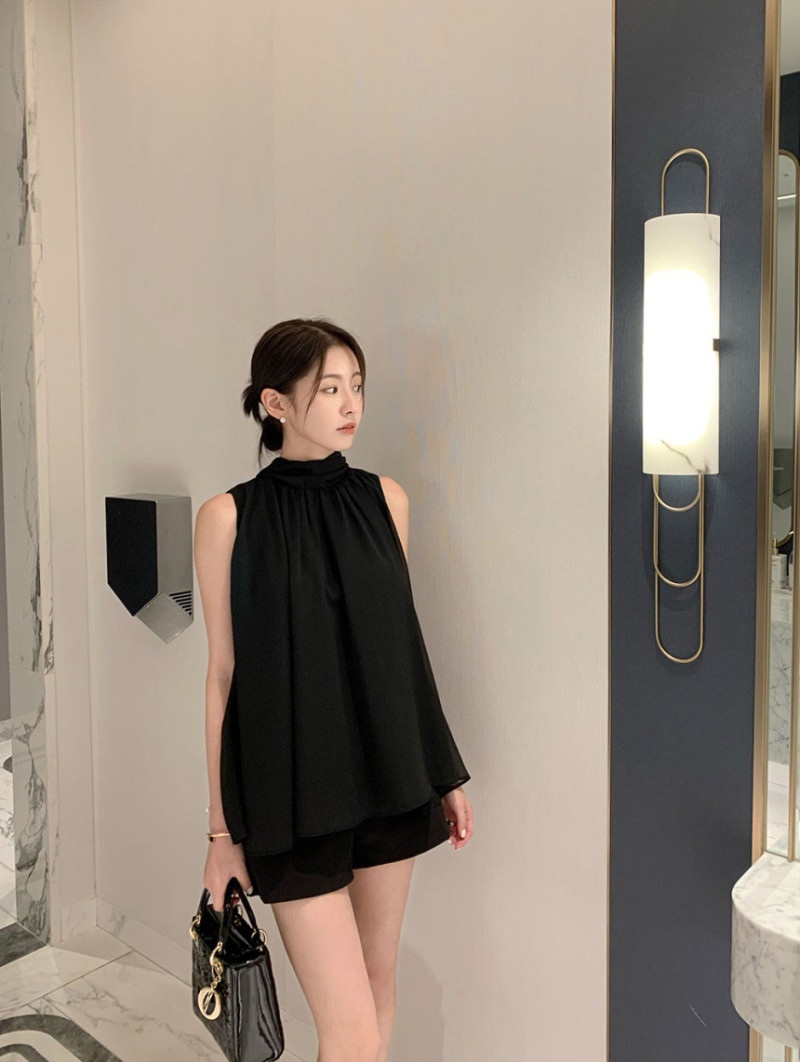 バックリボンフレアシフォンノースリーブ | 詳細画像18