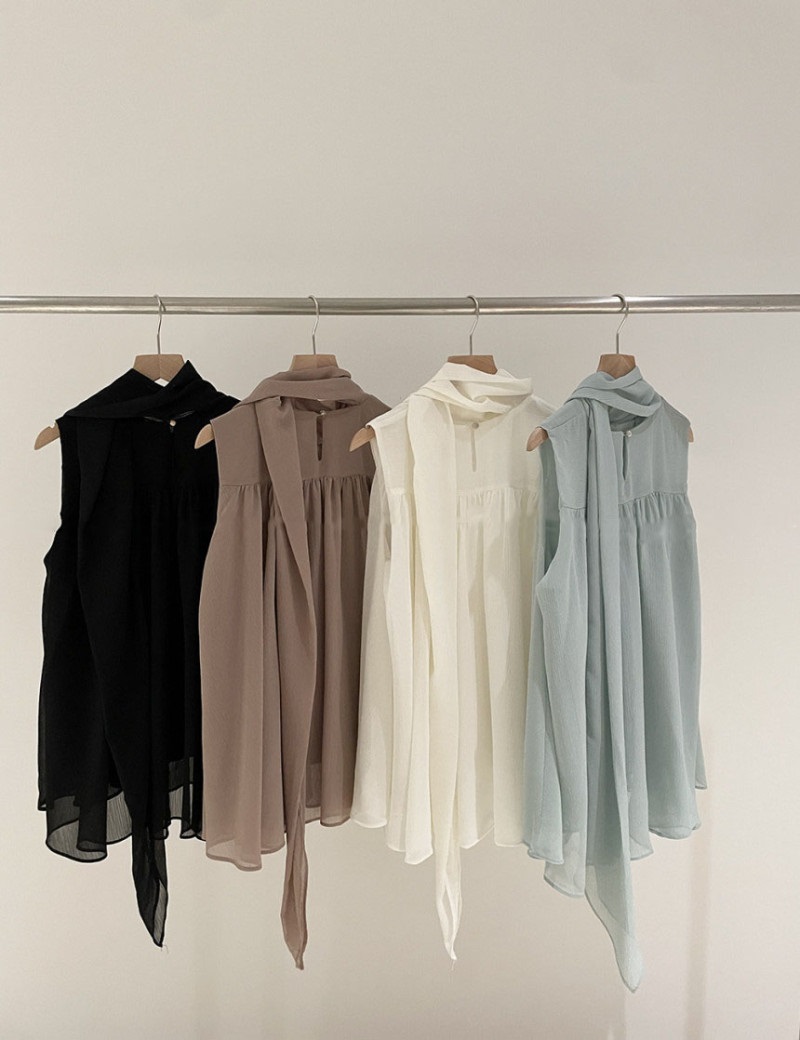 バックリボンフレアシフォンノースリーブ | 詳細画像26