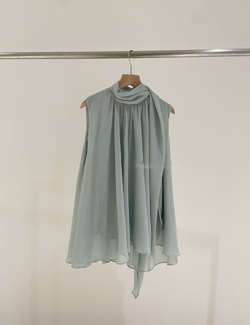 バックリボンフレアシフォンノースリーブ | 詳細画像27