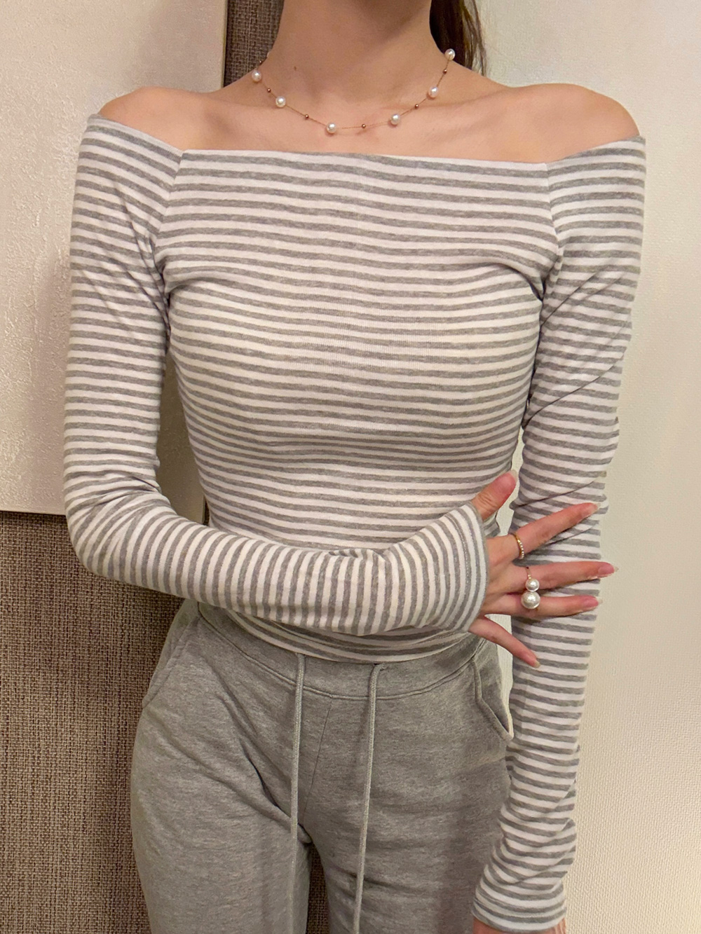 ボーダーオフショルTシャツ | 詳細画像6