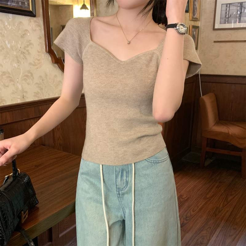 ハートネックフレンチスリーブニット | 詳細画像21
