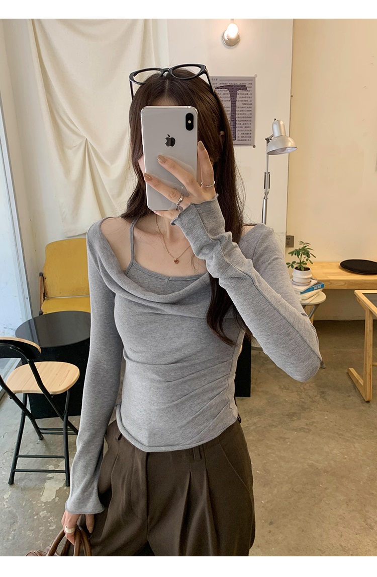 2WAYキャミレイヤードドレープTシャツ | 詳細画像8
