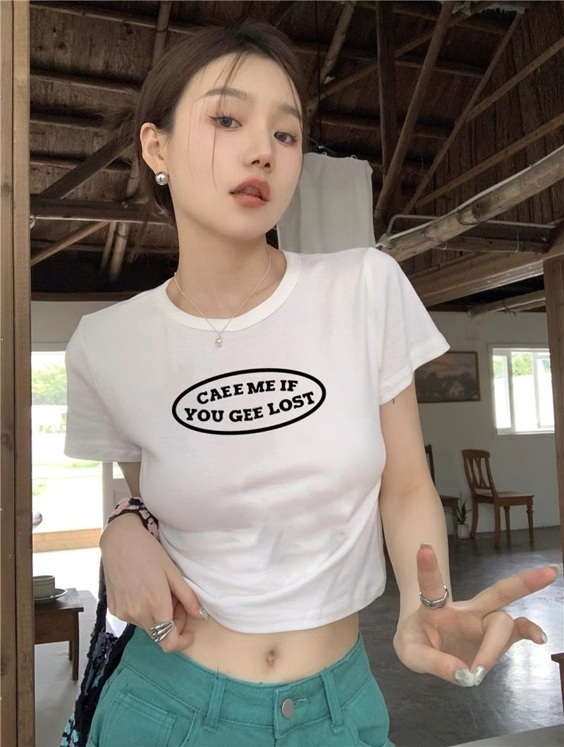 オーバルロゴクロップド半袖Tシャツ | 詳細画像3