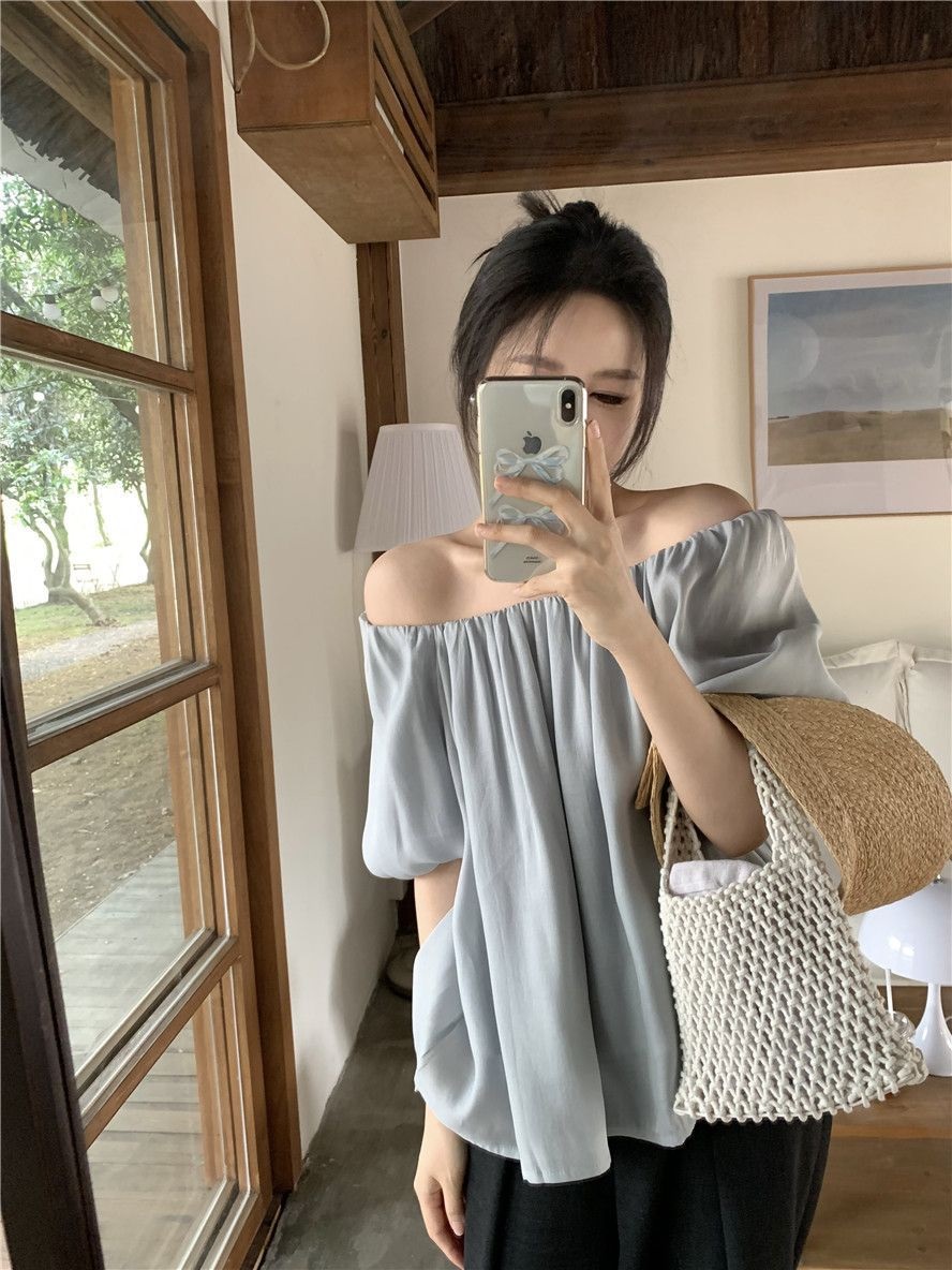 2WAYバックリボンバルーン半袖ブラウス | 詳細画像7