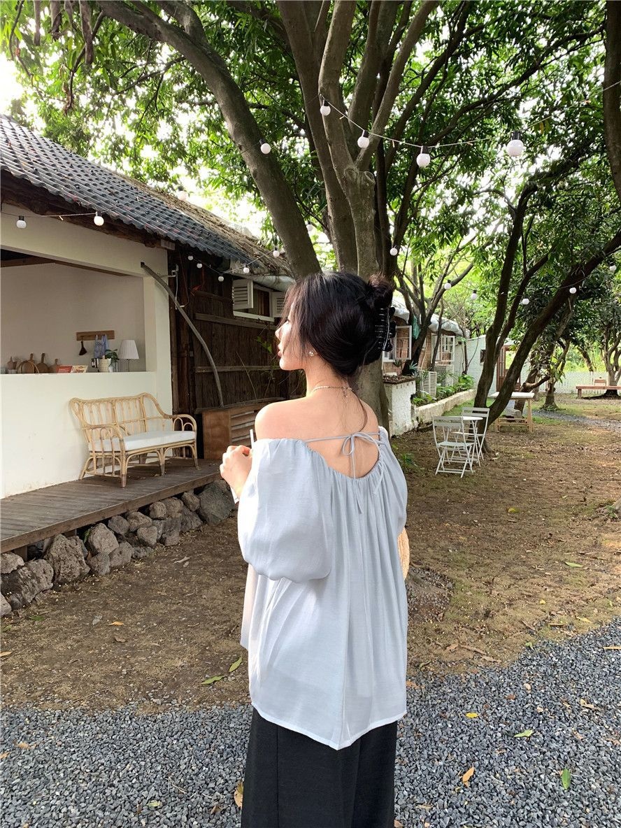 2WAYバックリボンバルーン半袖ブラウス | 詳細画像8