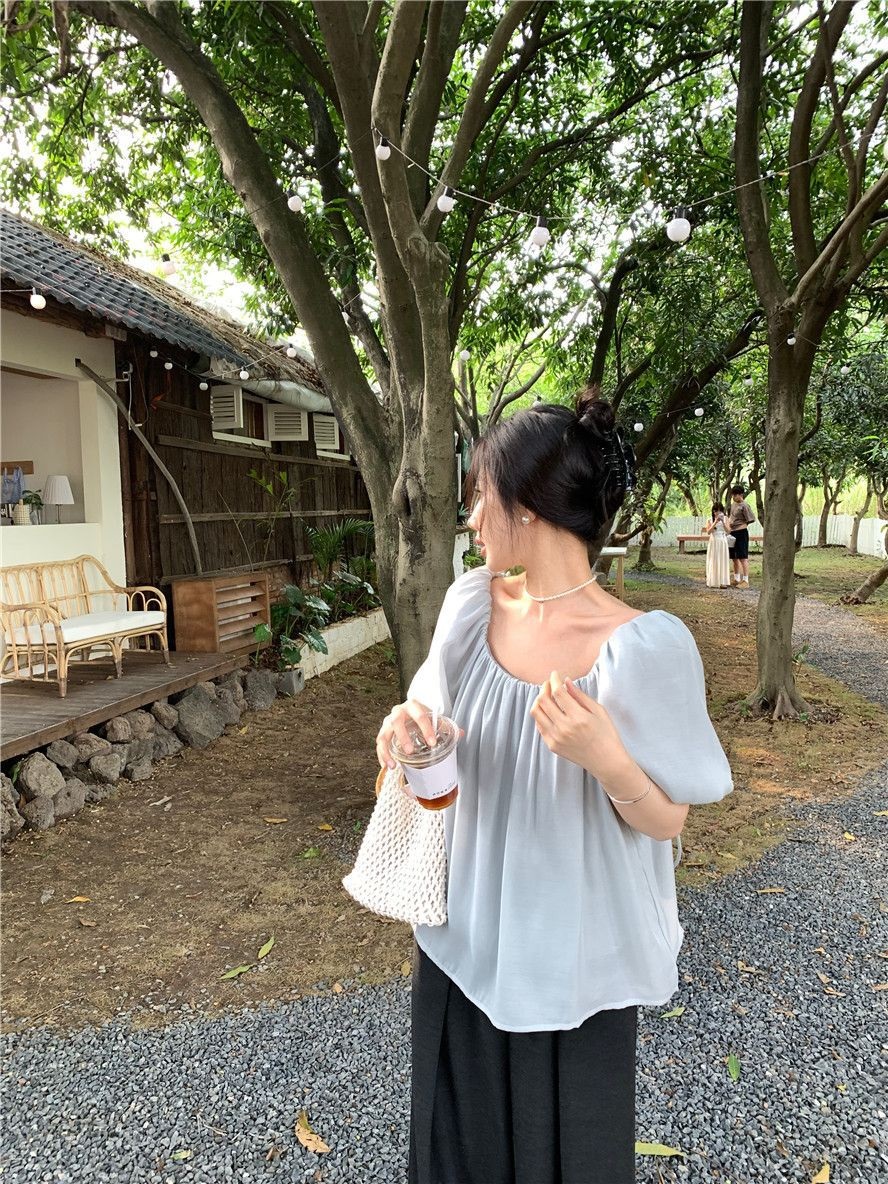 2WAYバックリボンバルーン半袖ブラウス | 詳細画像10