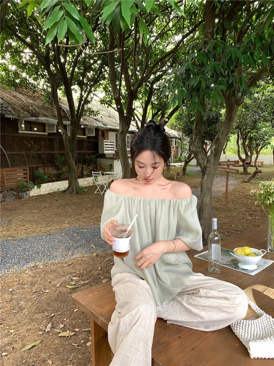 2WAYバックリボンバルーン半袖ブラウス | 詳細画像14