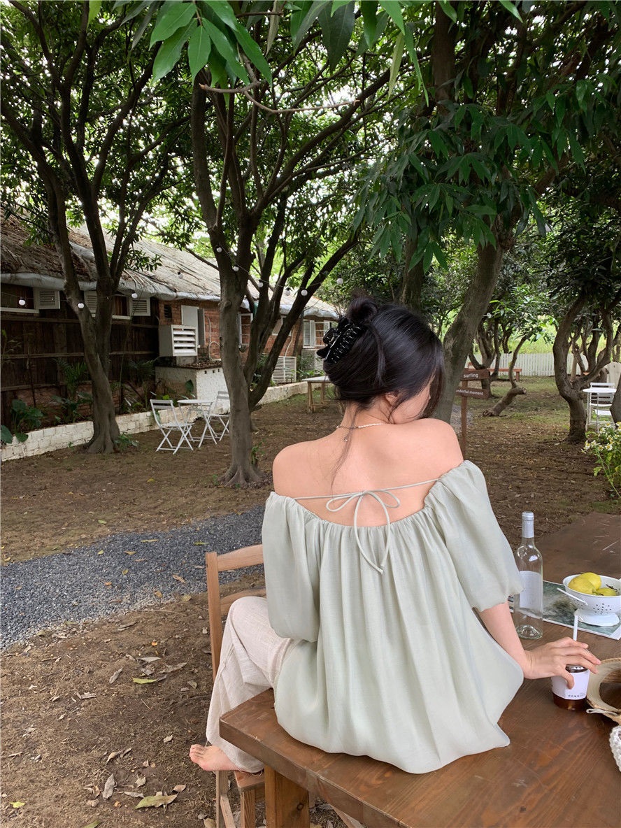 2WAYバックリボンバルーン半袖ブラウス | 詳細画像17