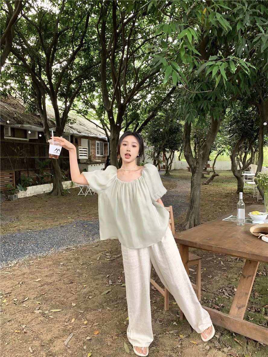 2WAYバックリボンバルーン半袖ブラウス | 詳細画像19