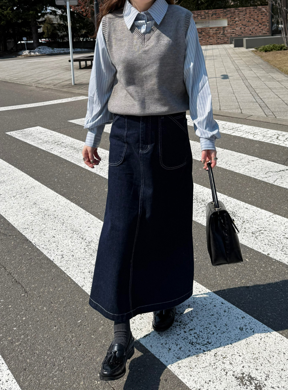 2TYPEシャツレイヤードニットベスト | 詳細画像3