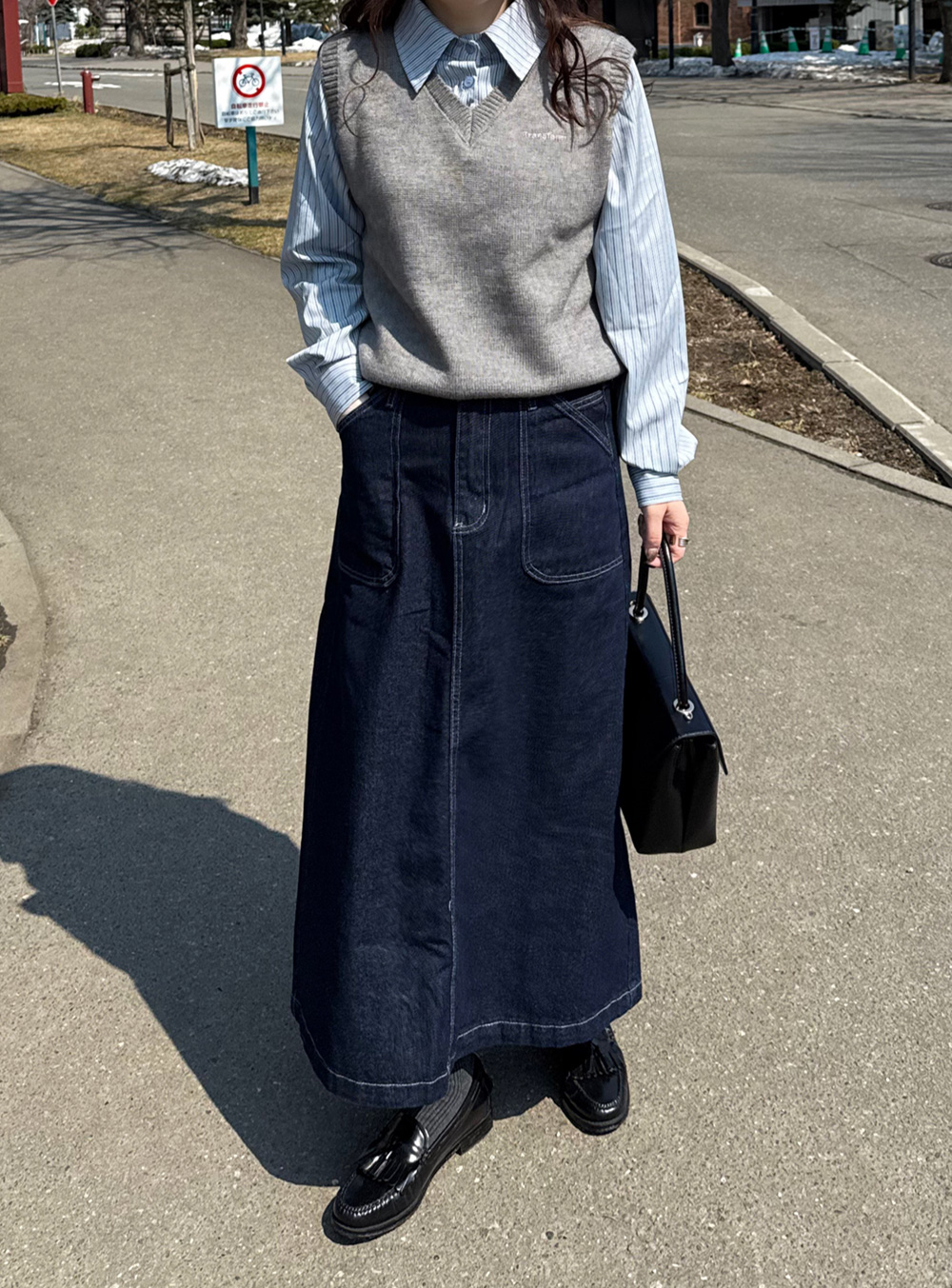 2TYPEシャツレイヤードニットベスト | 詳細画像13