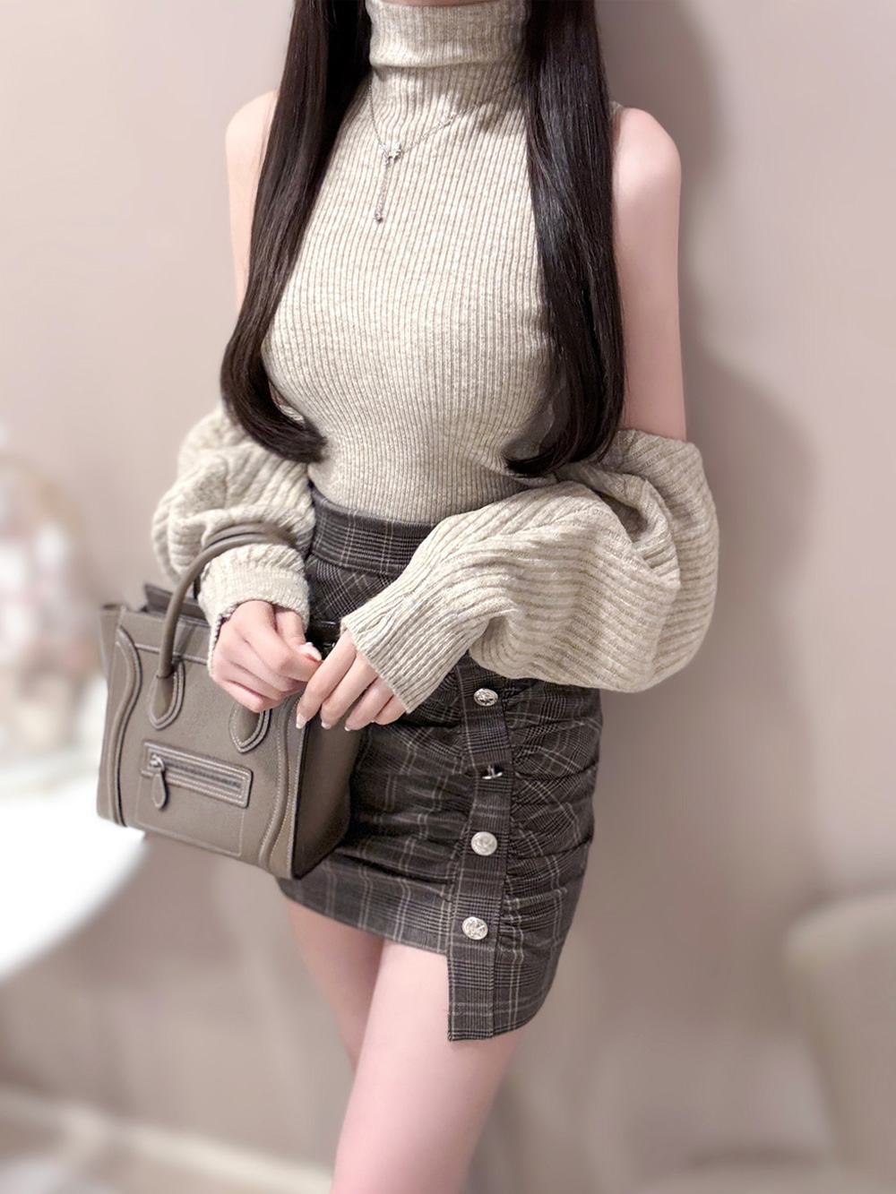 ハイネックニットノースリーブ&ボレロカーディガンSET | 詳細画像3