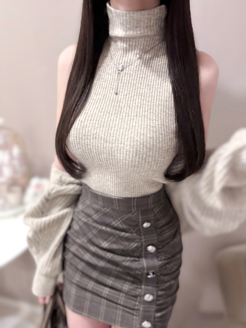 ハイネックニットノースリーブ&ボレロカーディガンSET | 詳細画像4