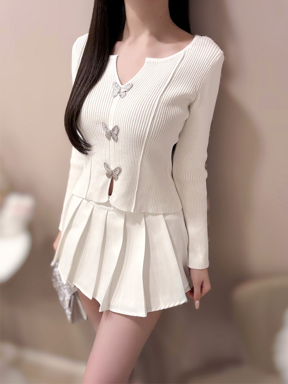 パンツ裏地ダブルプリーツスカート | 詳細画像7