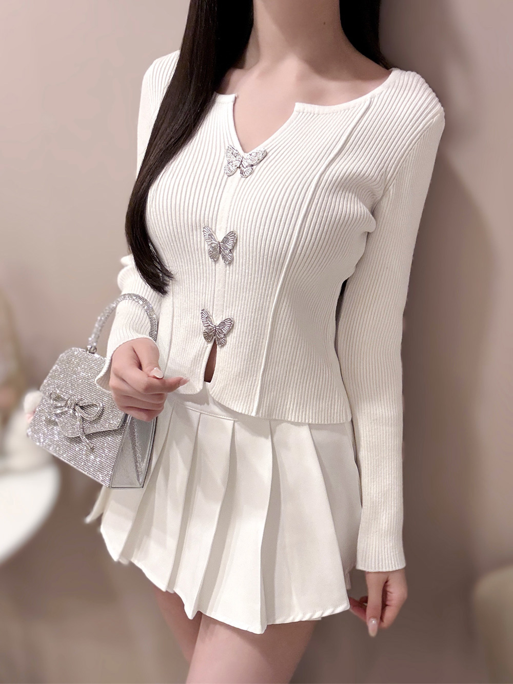 パンツ裏地ダブルプリーツスカート | 詳細画像11