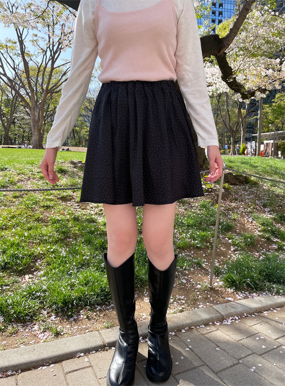 ドットフレアミニスカートパンツ | 詳細画像4