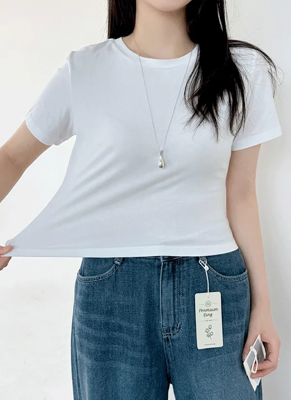 スリムクロップド半袖Tシャツ | 66girls | 詳細画像1
