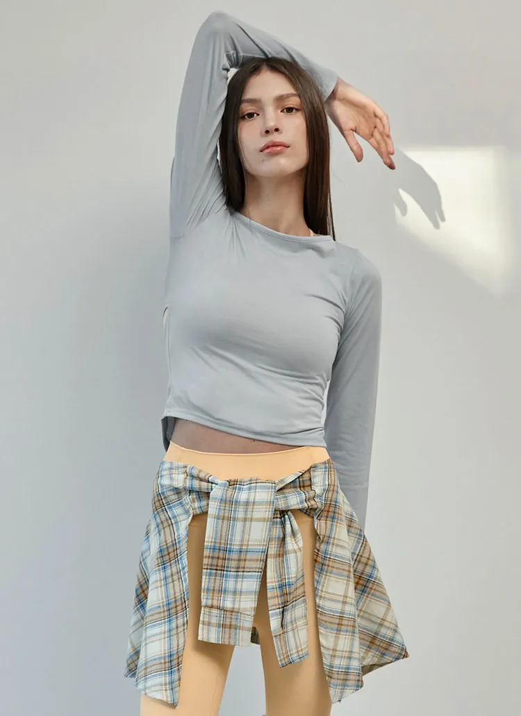 バックスリットクロップドTシャツ(ペイルミント) | DEVIWEAR | 詳細画像1