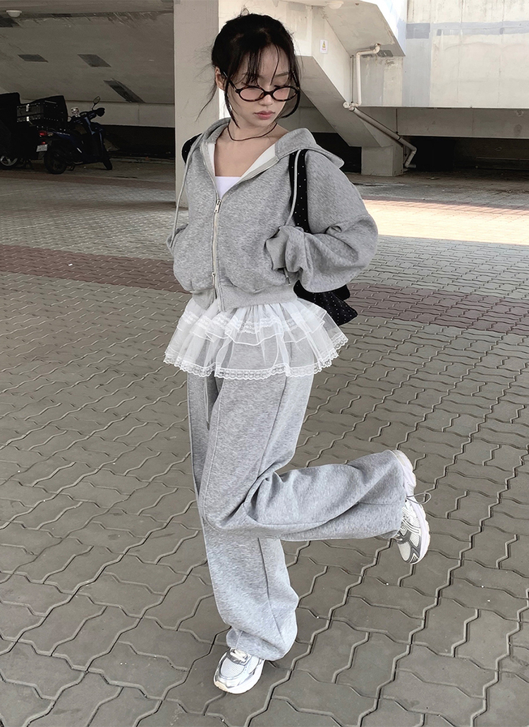 シースルーレースティアードレイヤードスカート | レディース