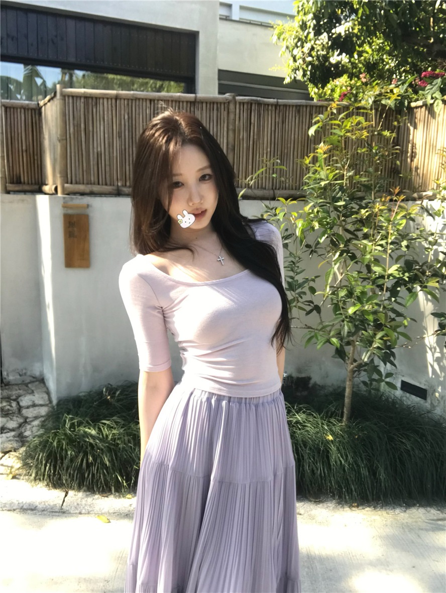 ワイドネックスリム半袖Tシャツ | 詳細画像5