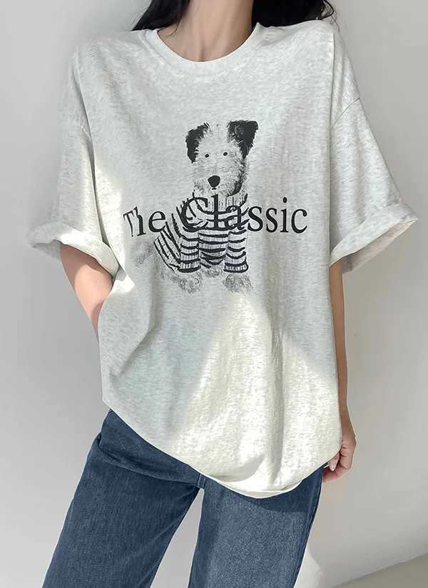 ドッグプリント半袖Tシャツ | crushj | 詳細画像1