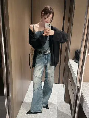 センターラインワイドデニムパンツ | レディースファッション センターラインワイドデニムパンツ | レディースファッション