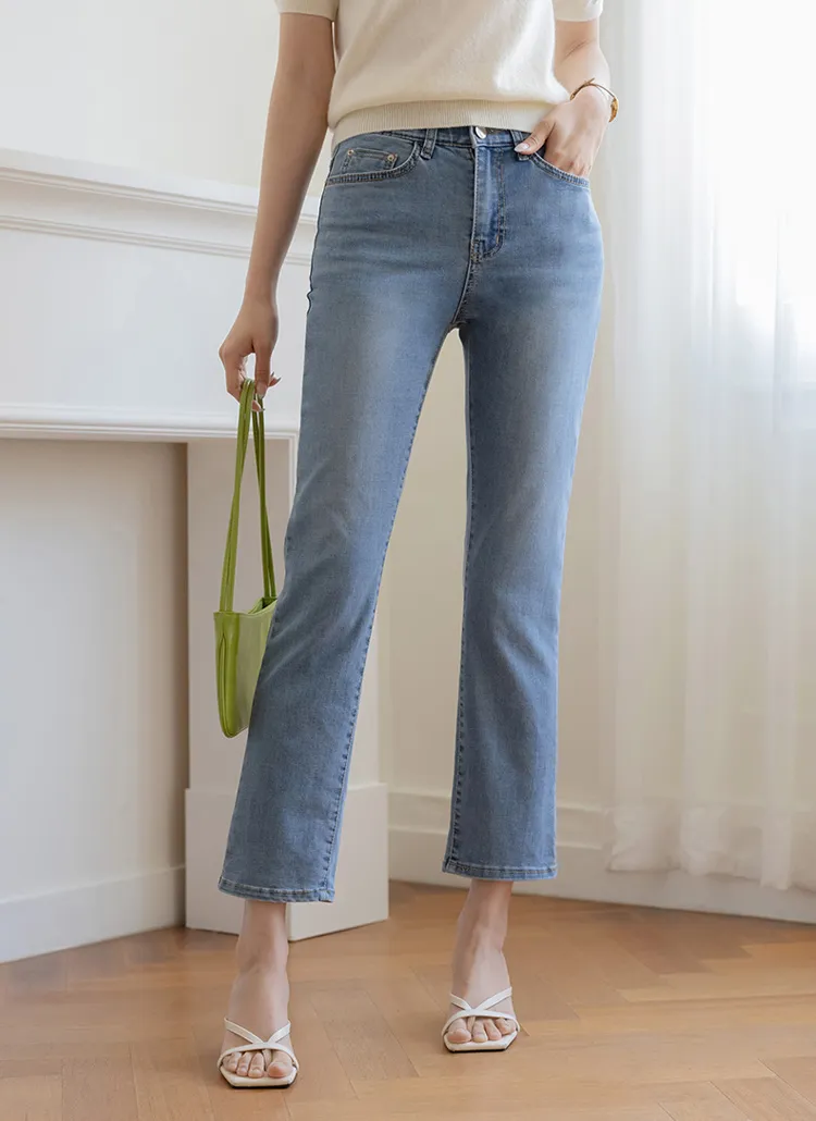 クールクロップドストレートデニムパンツ | ODE | 詳細画像1