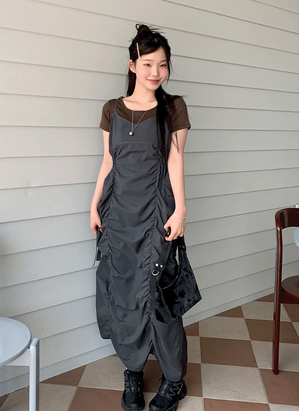 ストリングサイドポケットキャミワンピース | レディースファッション