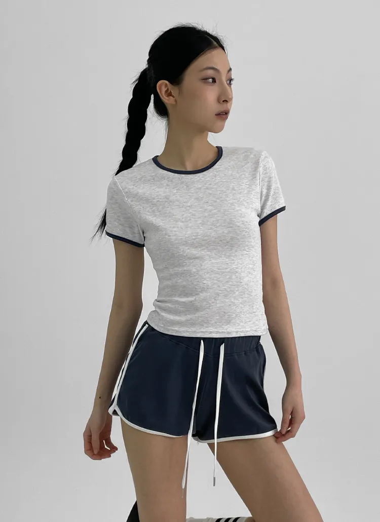 配色半袖Tシャツ | blackup | 詳細画像1