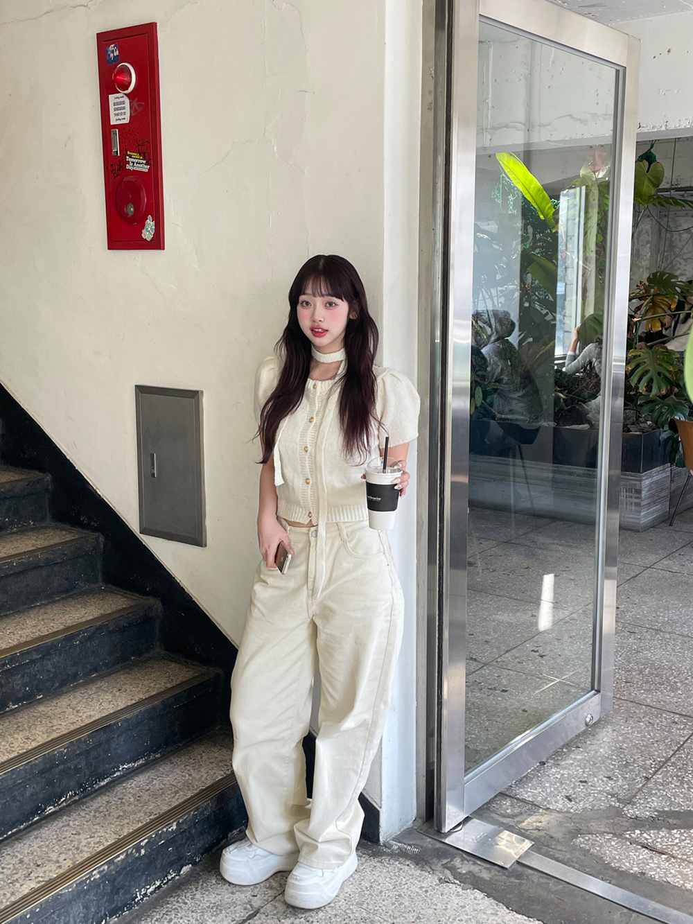 裏起毛ストレートワイドパンツ | 詳細画像5