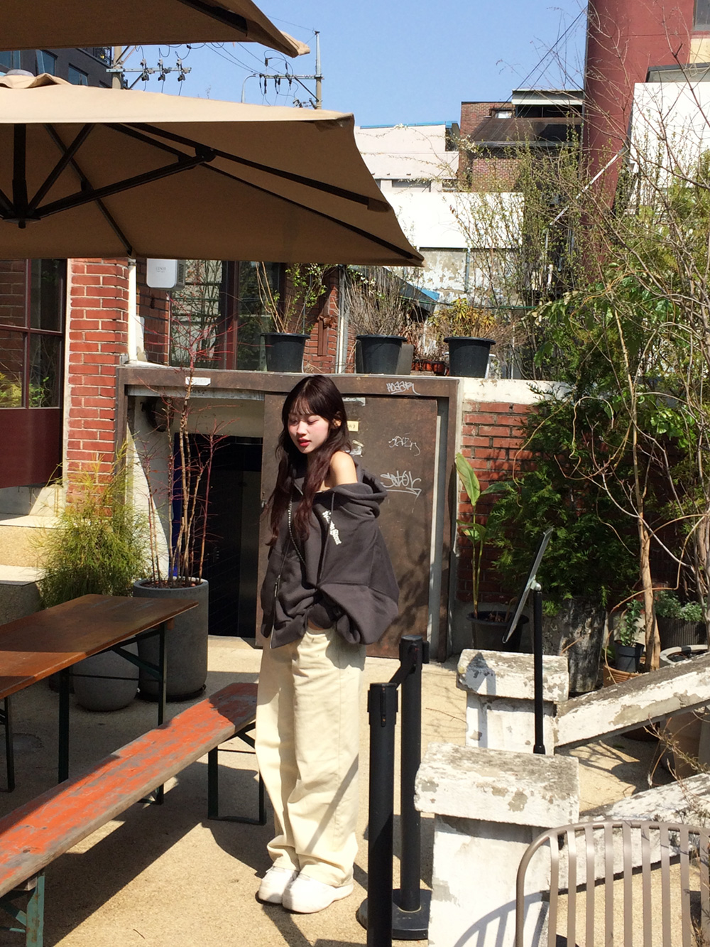 裏起毛ストレートワイドパンツ | 詳細画像10