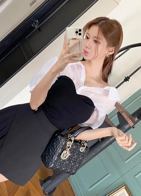 限定Price！SALE ギンガムチェック柄 シアーブラウス TINA