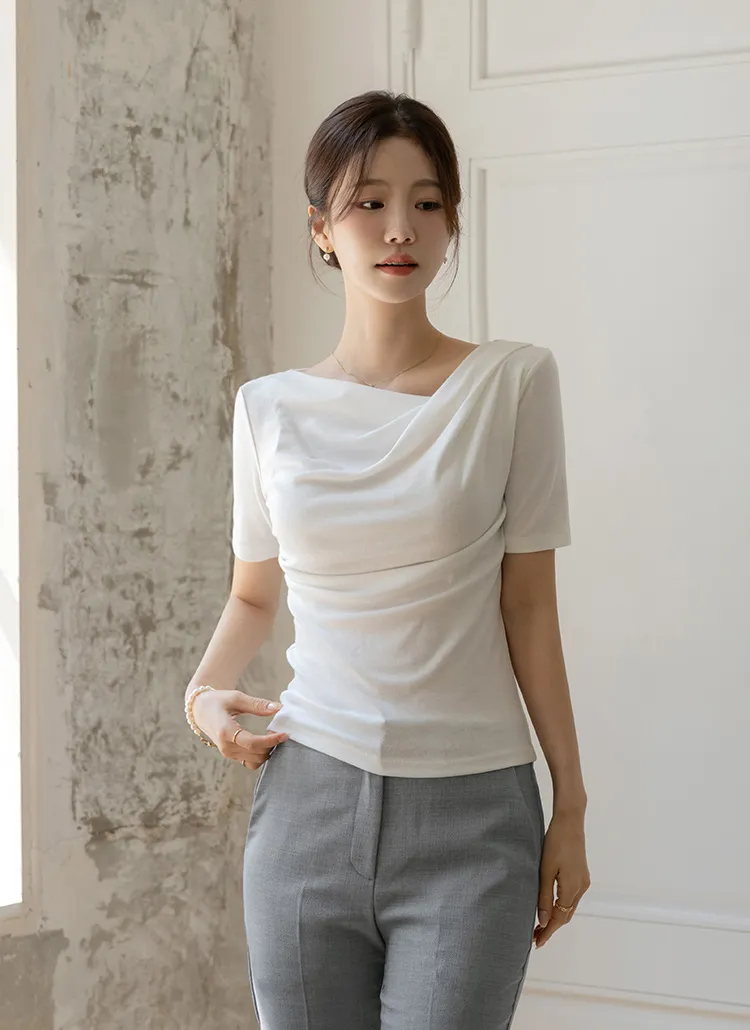 ドレープ半袖Tシャツ | ODE | 詳細画像1