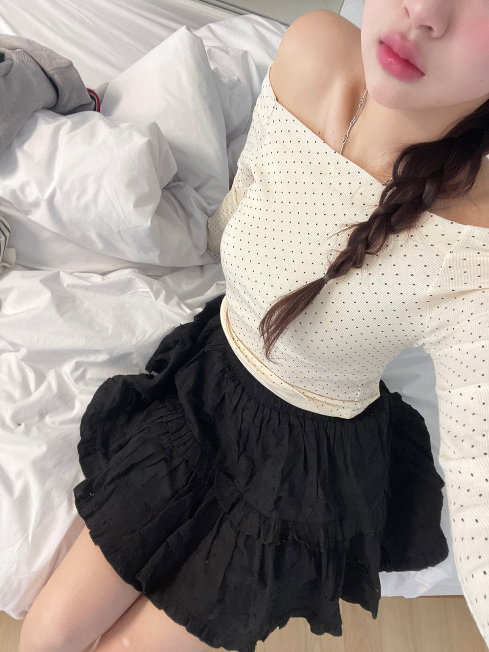 ドットオフショルリブTシャツ | 詳細画像15