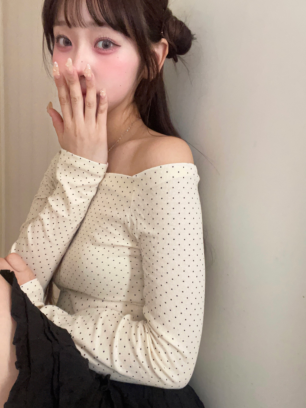 ドットオフショルリブTシャツ | 詳細画像20