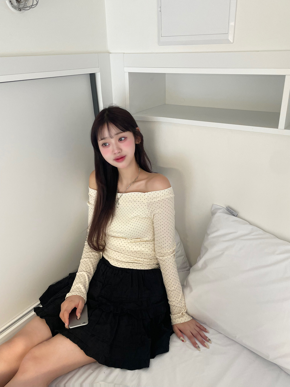 ドットオフショルリブTシャツ | 詳細画像22