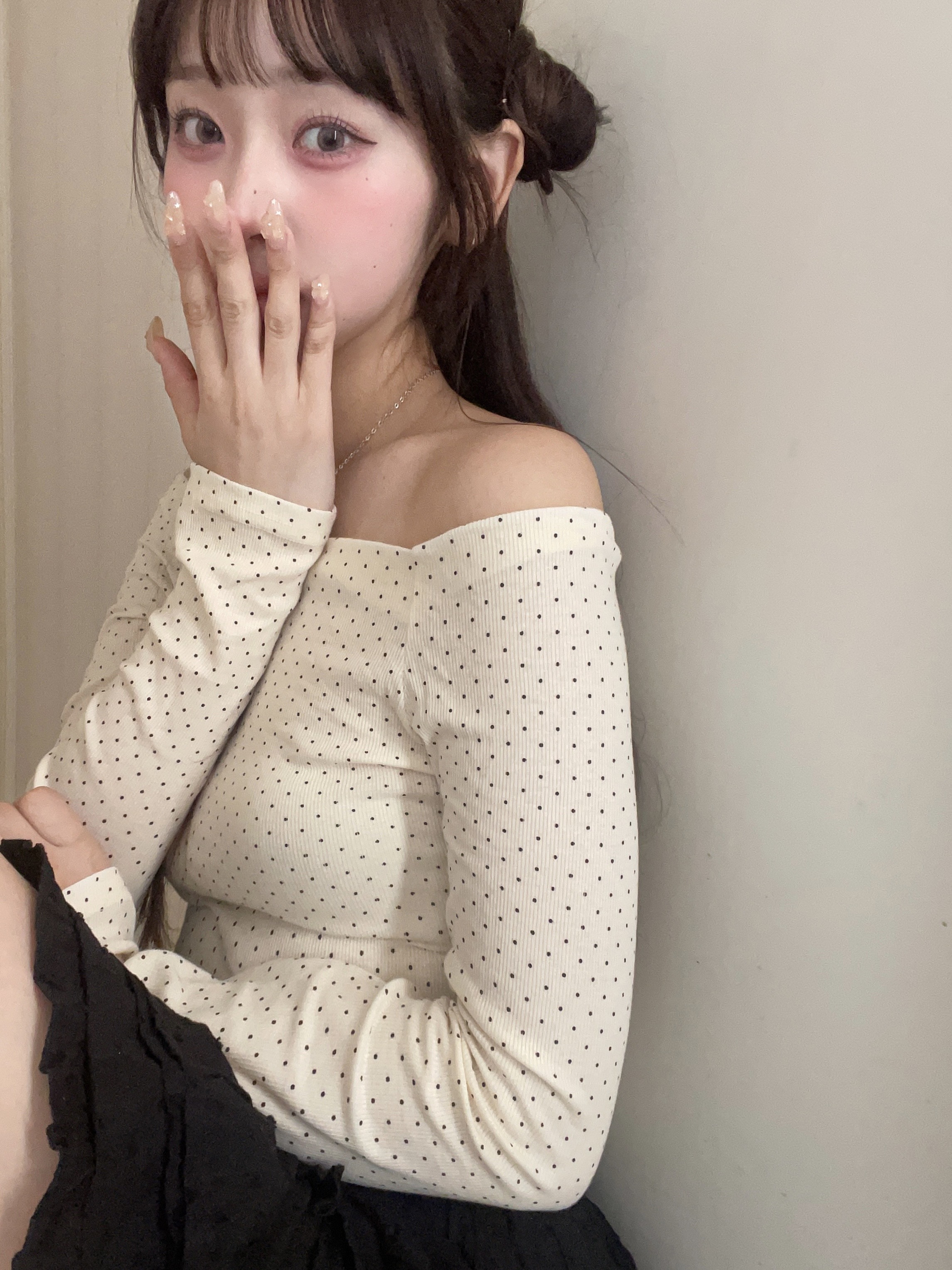 ドットオフショルリブTシャツ | 詳細画像3